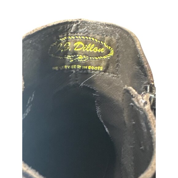 J.B. Dillon Brown Leather Ankle Boots Size 9B - Picture 6 of 8